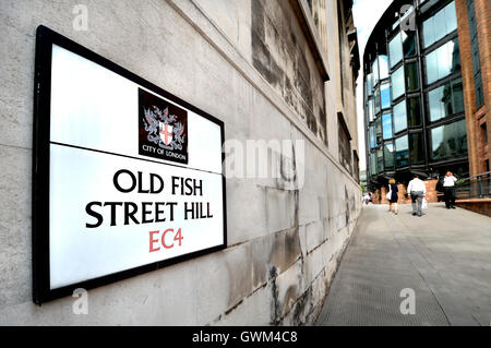 Londres, Angleterre, Royaume-Uni. Old Fish Street Hill, EC4 Banque D'Images