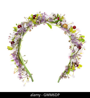 Accessoires de cheveux. Fleurs artificielles hoop. La beauté. La mode. isolated on white Banque D'Images