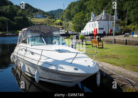 Crinan Cafe sur le verrou de la mer Crinan, Ecosse, Lochgilphead Banque D'Images