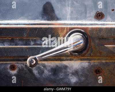 Manche d'une vieille voiture, Close up. Banque D'Images