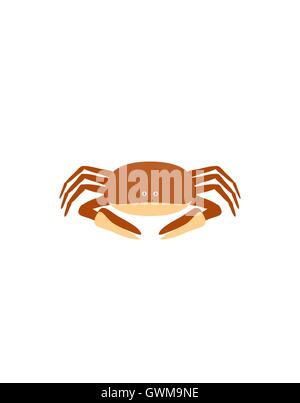 Caractère crabe drôle Illustration de Vecteur