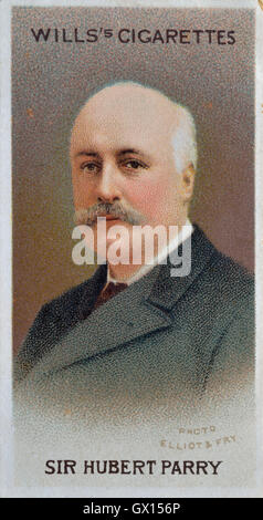 Wills cigarettes card de Sir Hubert Parry Banque D'Images