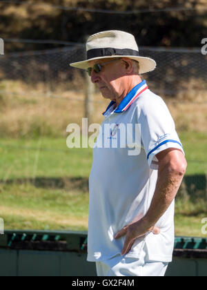 ISLE D'épines, Sussex/UK - 11 SEPTEMBRE : Lawn Bowls Match à Isle d'Épines Chelwood Gate à Sussex le 11 septembre 2016. Homme non identifié Banque D'Images