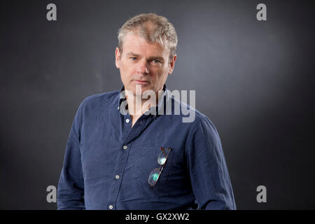 Mark Haddon, le romancier anglais, à l'Edinburgh International Book Festival. Edimbourg, Ecosse. 23 août 2016 Banque D'Images