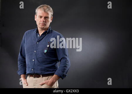 Mark Haddon, le romancier anglais, à l'Edinburgh International Book Festival. Edimbourg, Ecosse. 23 août 2016 Banque D'Images