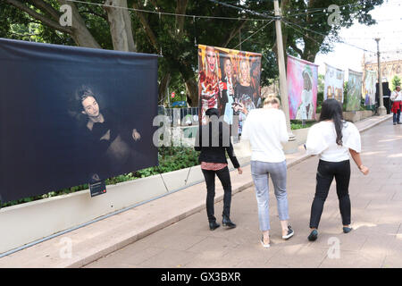 Sydney, Australie. 14 septembre 2016. Dans le cadre de City of Sydney's 'Art & à propos de Sydney', les entrées des 22 finalistes du concours photo la vie australienne peut être vu exposé au nord de Hyde Park, Sydney. Crédit : Richard Milnes/Alamy Live News Banque D'Images