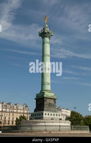 La Colonne de Juillet, Place de la Bastille, Paris, France. Banque D'Images