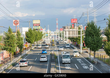 National Road No 20, Kai City, préfecture de Yamanashi, Japon Banque D'Images