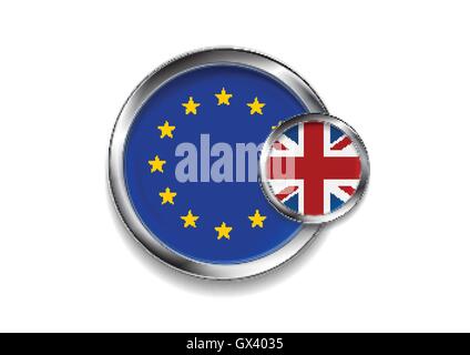 Brexit vector design. Royaume-uni de Grande-bretagne part de l'Union européenne Illustration de Vecteur