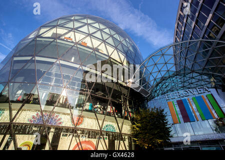 Centre d'affaires et de Shopping Centre Eurovea comprenant, Bratislava, Slovaquie, Europe Banque D'Images