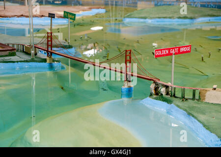 La Bay Area Model - un modèle pour la simulation physiques de l'écoulement de l'eau Banque D'Images