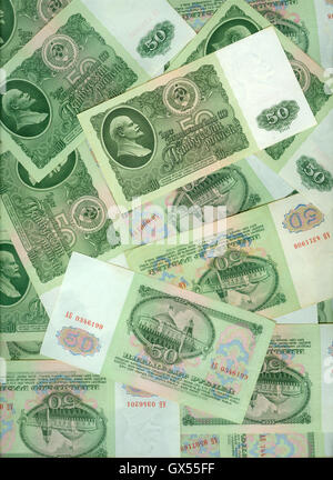 Russia, Ruble, ventes, vert, rubel, amende, signe, symbole, l'histoire, changer, de la richesse, de l'ancien billet de banque,,, Union européenne, macro, Vladimir, cu Banque D'Images