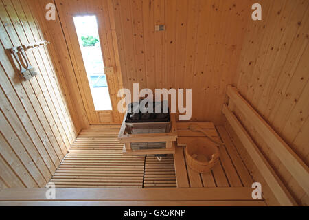 Conceptions intérieures, sauna chambre à luxury home Banque D'Images