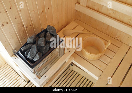 Conceptions intérieures, sauna chambre à luxury home Banque D'Images
