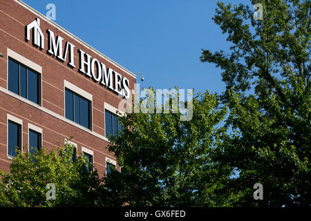 Un logo affiche à l'extérieur du siège de M/I Homes, Inc., à Columbus, Ohio le 23 juillet 2016. Banque D'Images