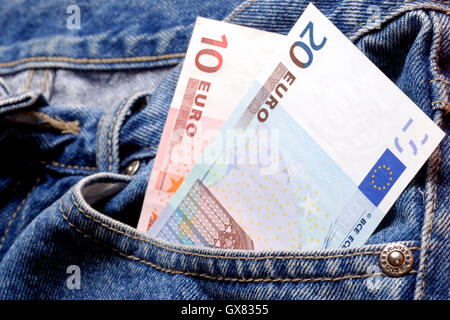Billets en poches Banque D'Images