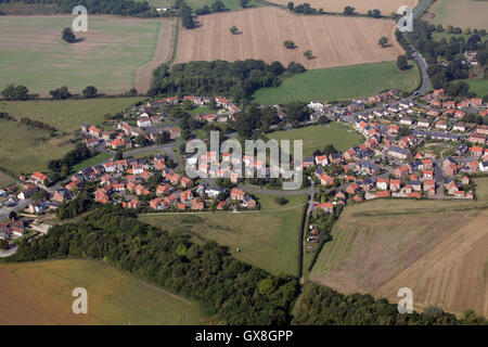 Vue aérienne du village de North Yorkshire, Val-de-UK Banque D'Images