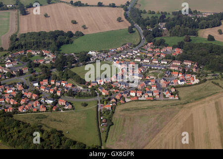 Vue aérienne du village de North Yorkshire, Val-de-UK Banque D'Images