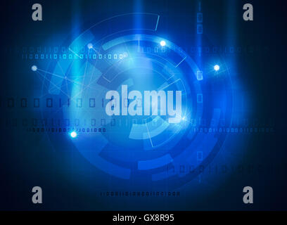 Les données de l'interface haute technologie futuriste Banque D'Images