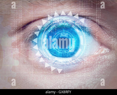 Eye scan biométrique Banque D'Images
