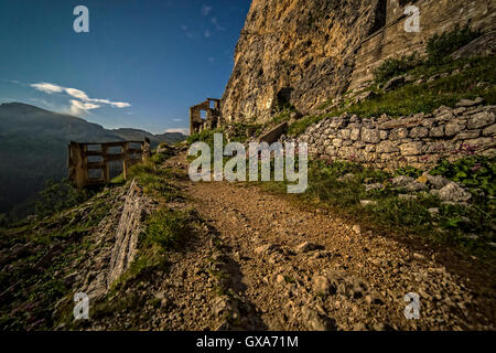 Les stations italiennes de la Grande Guerre - Location Ospedaletti - Falzarego - Dolomiti Banque D'Images