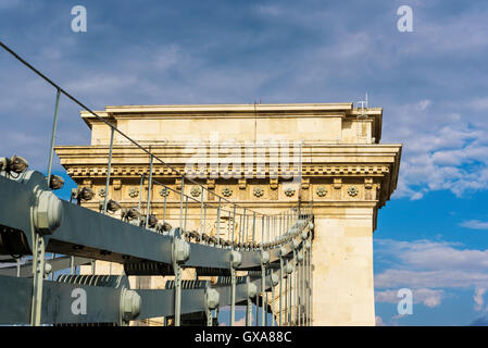Pont des chaînes Széchenyi Budapest lánchid. Banque D'Images