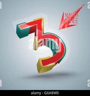 Numéro de vecteur 3D genre. Vector illustration Illustration de Vecteur