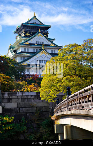 Le Japon, l'île de Honshu, Kansai, Osaka, château d'Osaka. Banque D'Images