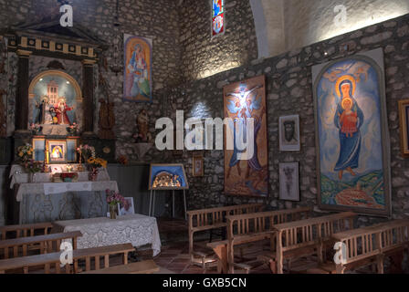 Chapelle Saint-juste et Ruffine Prats de Molo France du Sud. Artiste , Jean Larése aussi connu comme Jean Llaréus. SYSTÈMES HOMER Banque D'Images