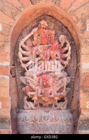 Temple de Changu Narayan, le plus ancien temple hindou au Népal, près de Bhaktapur, Népal Banque D'Images