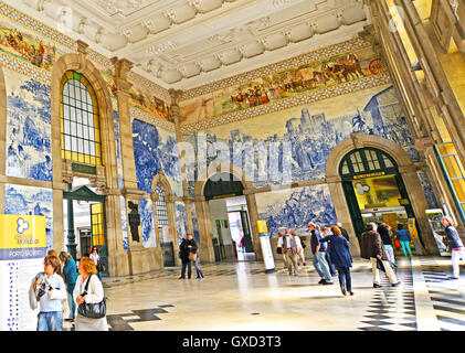 La gare de São Bento Porto Portugal Banque D'Images