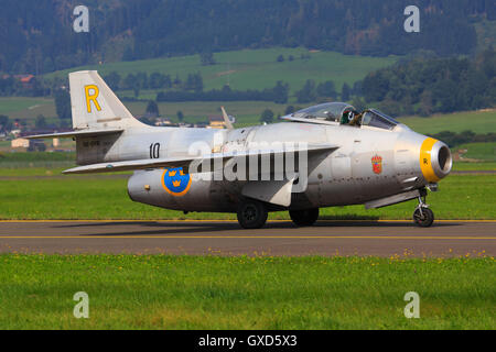 ZELTWEG, Styrie, Autriche - Septembre 02 : Armée de l'air suédoise Saab 29 à Zeltweg Airpower en Autriche, Banque D'Images