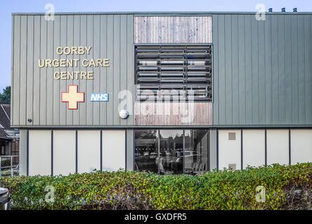 Centre de soins d'urgence Corby Banque D'Images