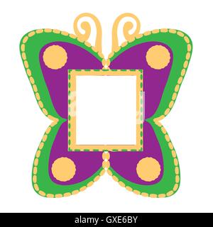 Cadre photo en forme de papillons Illustration de Vecteur