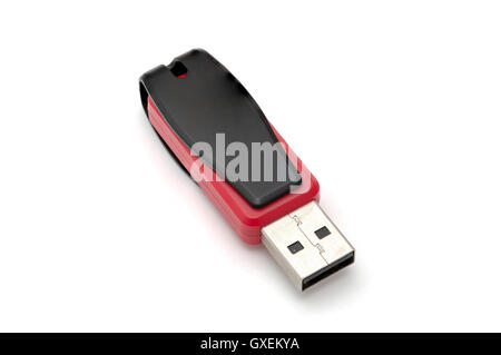 La mémoire flash USB isolé sur fond blanc Banque D'Images