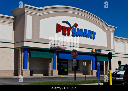 Indianapolis - Circa Juin 2016 : Extérieur de PetSmart Emplacement de vente au détail. PetSmart vend des fournitures pour animaux domestiques et des services I Banque D'Images