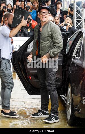 San Sebastian, Espagne. 16 Septembre, 2016. Ethan Hawke arrive à l'hôtel Maria Cristina pour le 64e festival du film de San Sebastian à San Sebastian, Espagne. . Credit : Jimmy Olsen/MediaPunch ***AUCUNE ESPAGNE*** Crédit : MediaPunch Inc/Alamy Live News Banque D'Images