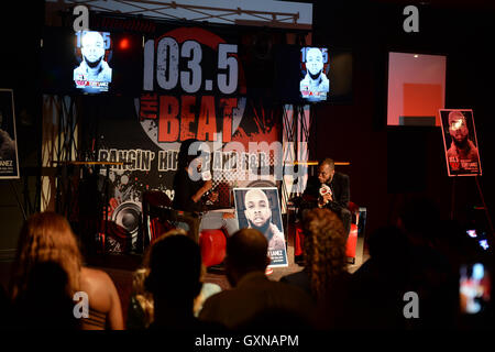 Fort Lauderdale, FL, USA. 16 Sep, 2016. Tory Lanez Station de radio 103,5 visites le battre le 16 septembre 2016 à Fort Lauderdale, en Floride. Credit : Mpi04/media/Alamy Punch Live News Banque D'Images