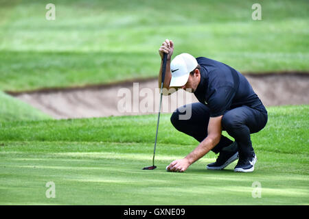 Monza, Italie. 17 Septembre, 2016. golf player Romain Wattel au Golf 73 Italian Open 2016. Credit : Federico Rostagno/Alamy Live News Banque D'Images