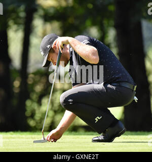 Monza, Italie. 17 Septembre, 2016. golf player Tyrrell HATTON au Golf 73 Italian Open 2016. Credit : Federico Rostagno/Alamy Live News Banque D'Images