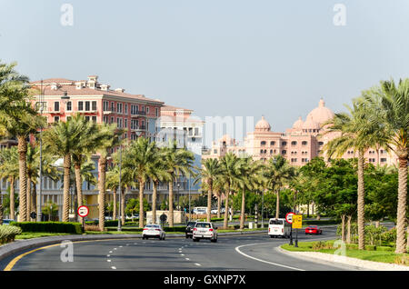 De nouvelles routes et autoroutes au Qatar, Moyen-Orient Banque D'Images