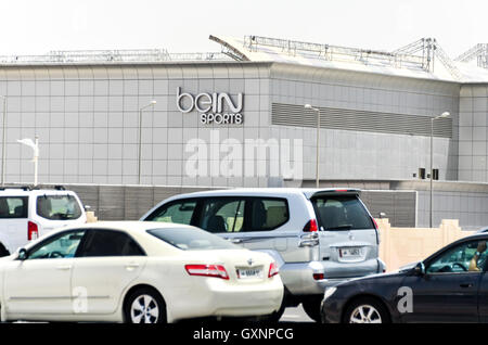 Siège de beIN sports sport channel à Doha, Qatar Banque D'Images