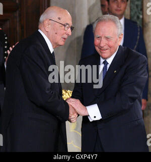 Carlo Azeglio Ciampi Rome Photos Archives 16 septembre 2016 l'ancien président de la République italienne, Carlo Azeglio Ciampi, Banque D'Images