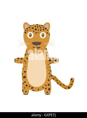 Personnage drôle leopard Illustration de Vecteur