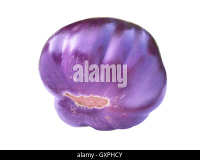 Purple aubergine bio isolated on white Banque D'Images