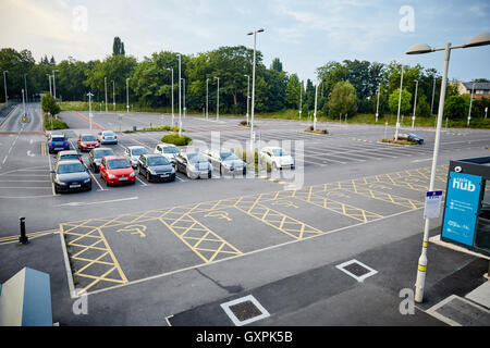 Parrs Wood metrolink Didsbury Park and Ride park carp peu utiliser presque vide transport transporteur Transports Transports Banque D'Images