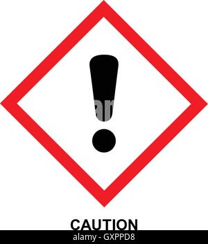 Pictogramme de danger - Attention, danger pour la santé avertissement, vector illustration isolé. Illustration de Vecteur