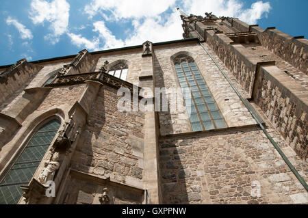 Façade de la Cathédrale des Saints Pierre et Paul - Brno - République Tchèque Banque D'Images