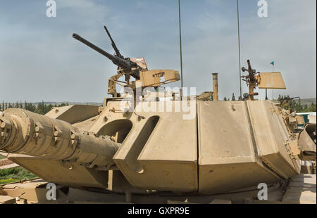 Collection de vieux tanks et des véhicules blindés en Israël Banque D'Images