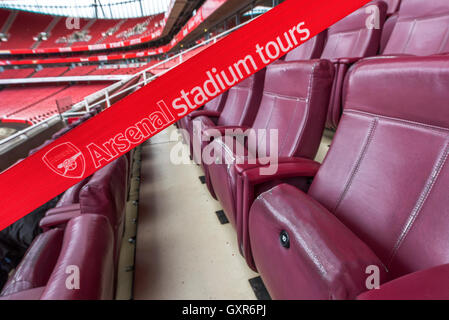 Visite de l'Emirates stadium Banque D'Images